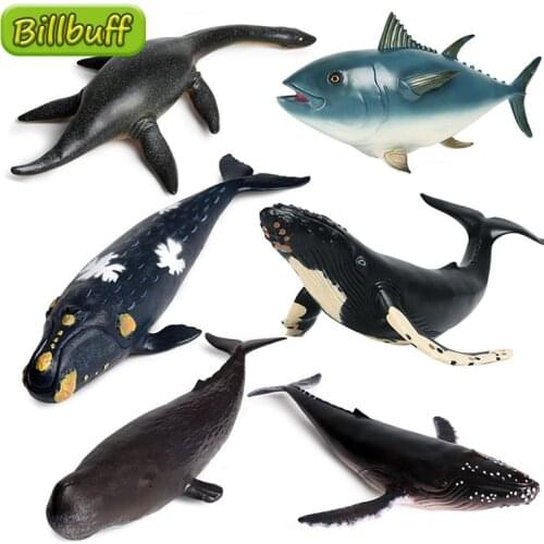 Simulation Ocean Animal Big Size Model Soft Rubber Killer Whale Great Sperm Whale Dolphin Tuna Figure Doll toy for children Gift