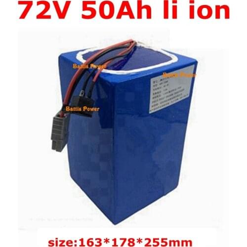 Customized Large capacity 72v 50Ah li-ion with BMS lithium for 5500w golf club bicycle scooter ebike Motorcycle +10A charger