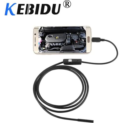 Kebidu New 7mm USB Endoscope 6 LED Waterproof 1M Endoscope Inspection Camera 720P HD For Android Phone PC