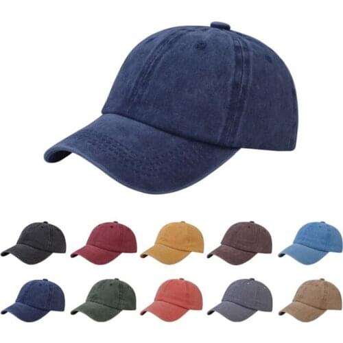 Summer Autumn Hat Washed Vintage Cotton Baseball Cap Women Men Snapback Caps Classic Hat Adjustable Casual Caps Unisex