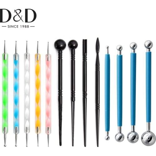 13Pcs Dotting Tools Embossing Ball Stylus Set Tracing Pens for Rock Painting Nail Art Pottery Clay Modeling Paper Ornaments Art