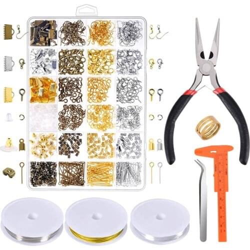 Jewelry Findings Tool Set Jewelry Repair Tool Accessories Beading Wires Jewelry Pliers for Adult DIY Jewelry Making Supplies Kit