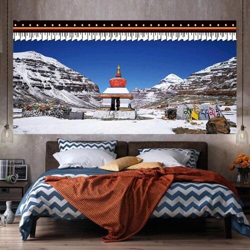 Jokhang Temple Tapestry Wall Cloth Room Decor Background Tibetan Temple Wall Carpet