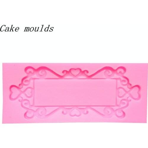 Wholesale Silicone mold K248 Mini Mirror Frame shape Clay mold Fondant cake mould