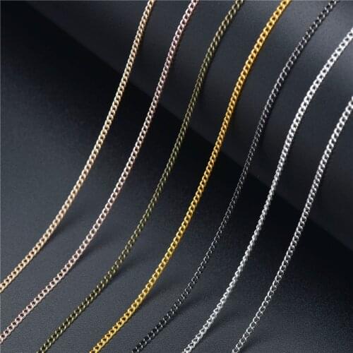 1.3 1.6 1.9 2.8mm 3Meters Link Brass Chain Necklace Bulk Chain For DIY Jewelry Making Handmade Supplies Accessory