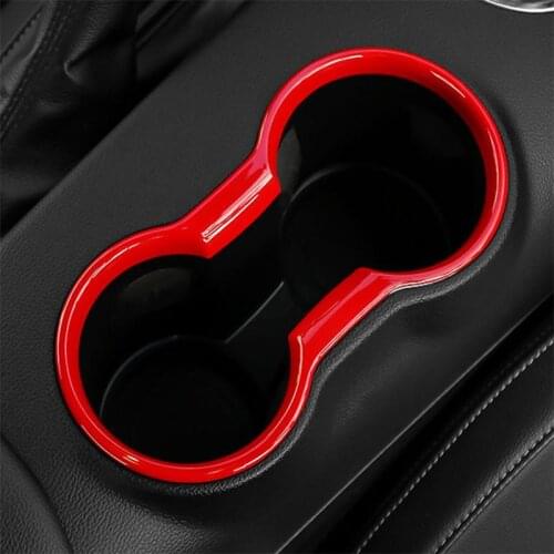 Car Center Console Armrest Box Gear Panel Cup Holder Decorative Stickers Cover Auto Interior Accessories for Ford Mustang 15-19