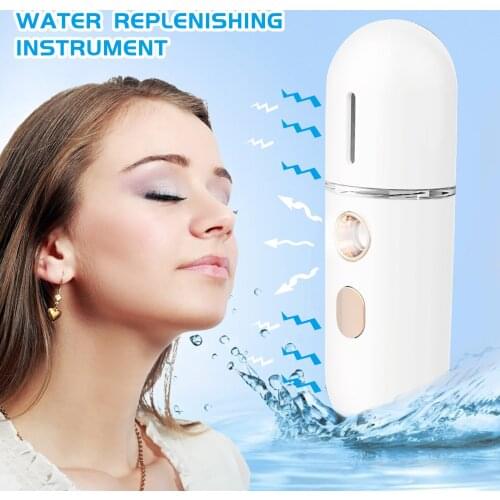 Beauty Portable Hand-held Beauty Instrument Rechargeable Nebulizer Hot And Cold Steaming Face Humidifier Face Skin Care Tools