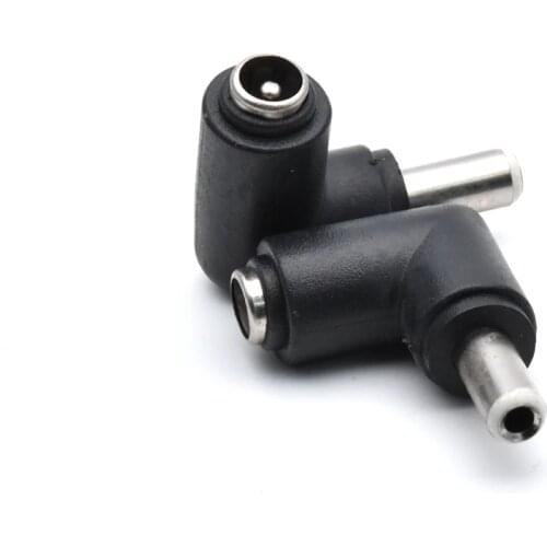 10pcs 5.5*2.1 mm female jack to 5.5*2.5 mm male Plug Right Angle DC Power Connector Adapter Laptop