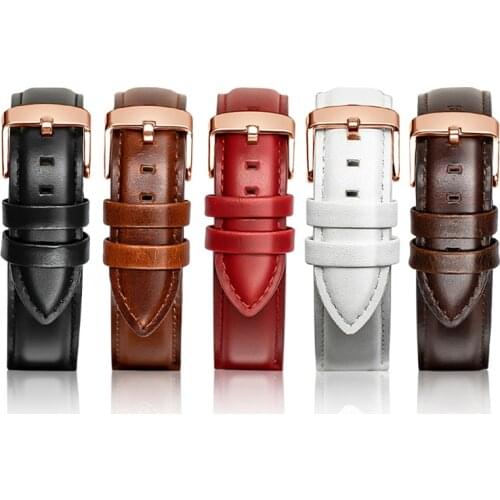 For DW Daniel Wellington Watch Strap Women Quality Genuine Leather Watch Band 13mm 14mm 16mm 17mm 18mm 19mm 20mm Men Watchbands