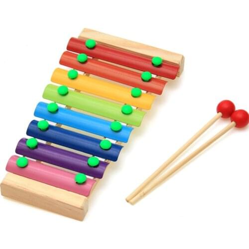 Retail Child Kid Baby 8-Note Wooden Musical Toys Instruments toys Percussion instruments WJ328