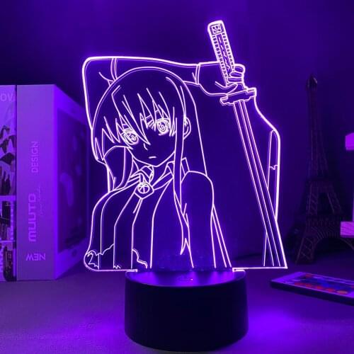 16 Colors Nightlight Anime Akame Ga Kill LED Night Light 3D remote control desk lamp Dropshipping