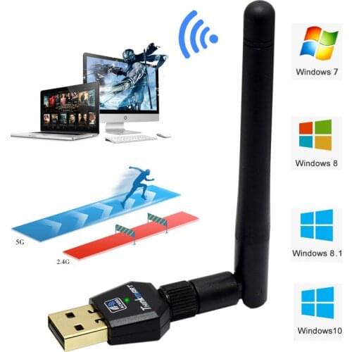 TEROW AC600 Wireless 600M Wi Fi 2.4G+5.8GHz Dual Band AC Wifi Antenna 802.11a/b/g/n Adapter powerful Wi-Fi Network Card wi-fi