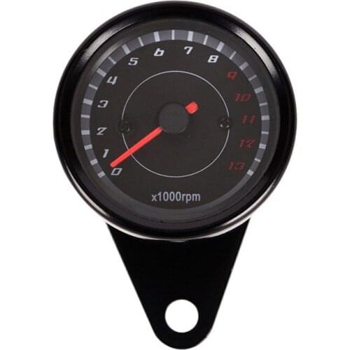 Universal 12V Motorcycle Tachometer Meter LED Backlight 13000 RPM Motorbike Instrument New