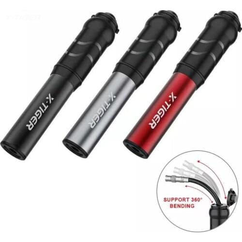 Bicycle Air Pump Aluminum Alloy Portable Mini Tire Co2 Inflator Valve Ball Needle Hose Bike Accessories Cycling