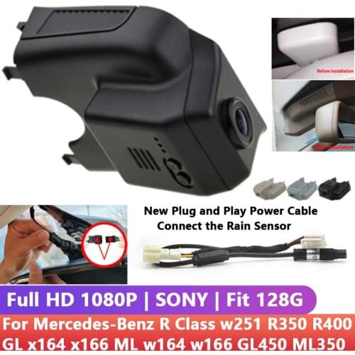 HD Dual Lens Car Video Recorder Wifi DVR Dash Cam For Mercedes-Benz R Class w251 R350 R400 GL x164 x166 ML w164 w166 GL450 ML350