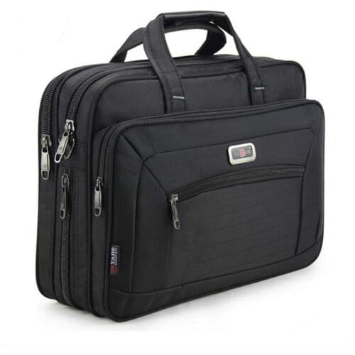 High Capacity Business Mens Laptop Handbags 15.6 Inch Top Quality Briefcase Brand Men Shoulder Crossbody Bags Classic Black Bag