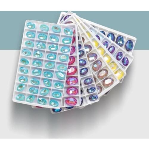 XiChuan High Quality Oval K9 Rhinestone Crystal Nail Art Rhinestone Sew On Glass Crystal Pointback Diy Clothing Accessories