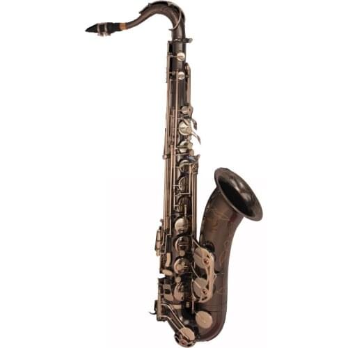 High quality NAIPUTESI NT-802 Key Type Tenor Saxophone Black Nickel Gold Surface Brass Body B Flat Tenor sax with mouthpiece