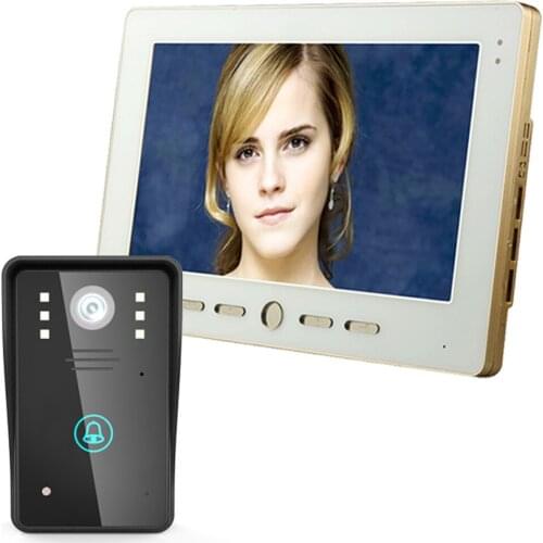 10.1" TFT Video Door Phone Intercom Doorbell With IR-CUT IR Camera HD 1000 TV Line Night Vision Security CCTV Camera