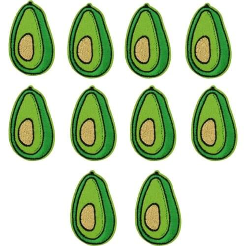 10 pcs Avocado patches badge for clothing iron embroidered patch applique iron sew on patches sewing accessories for DIY clothes