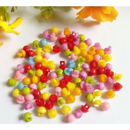 200pcs About 6mm smal Plastic buttons Multicolor Optional Mini buttons Sewing Scrapbooking Decorative Handmade DIY buttons