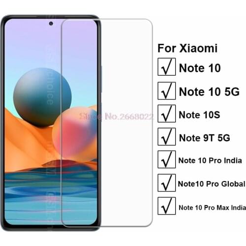 3-1PC Protective Tempered Glass For Xiaomi Redmi Note 10 5G 10S Pro Max Screen Protector for Vidrio Redmi 9T Note 9T 5G Pelicula