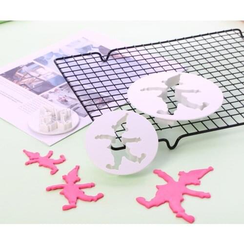 3Pcs/set Clown Cake Mold Cookie Cutter Cake Cutter Slicer Flowers Cake Decoration Tools Plastic Fondant Cake Decorating Tools