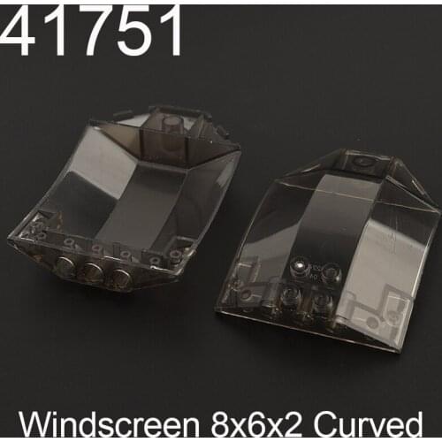 4PCS 41751 Windscreen 8x6x2 Curved Building block accessories parts MOC DIY Education Build Toys Brick