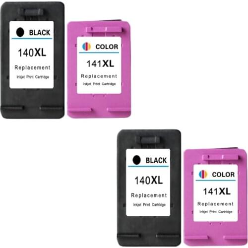 4pcs LuoCai Compatible ink cartridges For HP 140 141 XL Photosmart C4583 C4283 C4483 C5283 D5363 Deskjet D4263 D4363 140XL 141XL