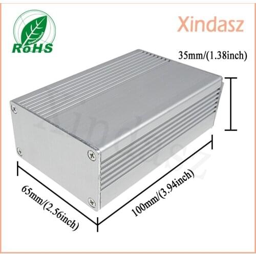 5pcs/lot 100*65*35mm(L*W*H) Aluminum Project Box Enclousure Case Electronic aluminum box aluminum amplifier chassis