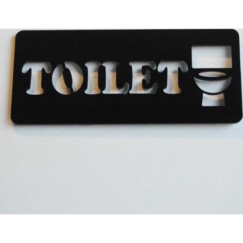 Customized Toilet Chunky Text /Loo /Lavatory 5MM Acrylic Black Door Sign