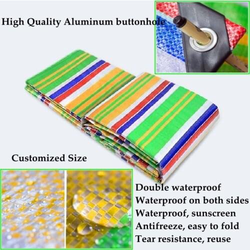 5-Colors PE Tarpaulin Rainproof Cloth Garden Greenhouse Plants Cover Outdoor Awning Pet House Waterproof Sunshade Cloth Canopy