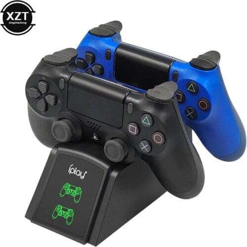 For PS4 Controller Charger Twin 4 Controller USB Charging Station Dock Station for Sony Playstation4 / PS4 / PS4 Slim / PS4 Pro