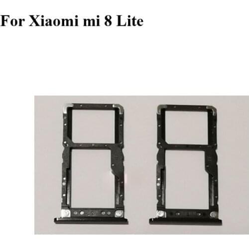 For Xiaomi mi 8 Lite Original Sim Card HolderTray Card Slot For xiaomi mi 8lite mi8 lite Sim Card Holder Replacement Parts