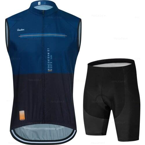 Raudax Cycling Vest Set Quick-drying and breathable Sleeveless Bike Bicycle Undershirt Jersey Windproof Cycling Clothing Gilet