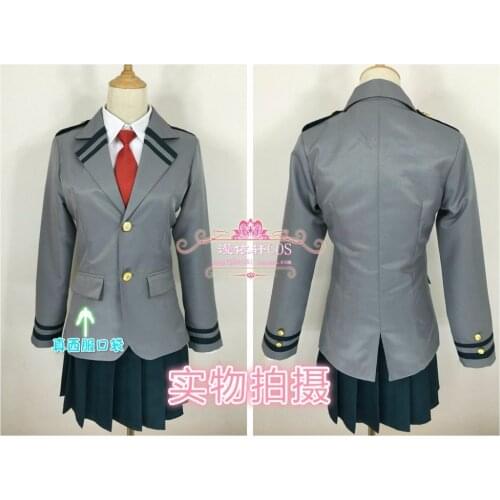 Free Shipping Cosplay Costume My Hero Academy Ochako Uraraka Uniform New in Stock Halloween Christmas Party