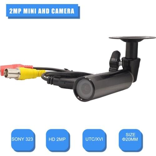 AHD Mini Camera Small Black Metal Bullet Street Surveillance CCTV Camera Sony IMX323 Sensor AHD Video Camera 1080P AHD Camera