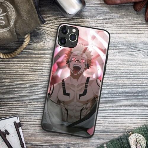 Sukuna Jujutsu Kaisen Anime Soft Silicone Glass Phone Case Cover Shell For IPhone SE 6 6s 7 8 Plus X XR XS 11 12 Mini Pro Max