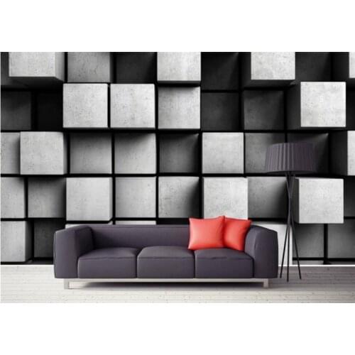 Custom 3D Wallpaper Cube Photo Wallpaper TV Background Living Room Bedroom Wall wallpaper for walls 3 d papel tapiz