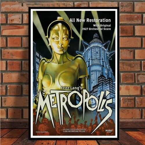 Poster HD Prints Germany Vintage Fritz Lang Retro Metropolis Art Painting Wall Picture Home Decor