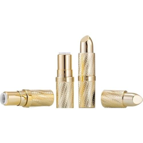 Empty Gold/gold Lip Balm Tubes 12.1mm Plastic Cosmetic Containers Lipstick Tube Refillable Bottles Lip Stick Tubes 40pcs/lot