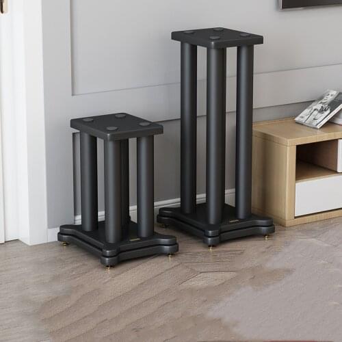 S-050 speaker foot stand audio bracket bookshelf iron surround loudspeaker tray base wooden metal shock absorber stand