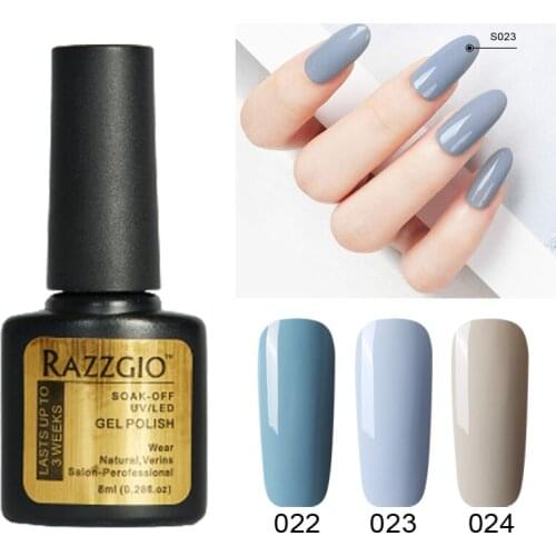 SLOOMEY Gray Nail Gel Polish Varnishes Hybrid Nails 20 Colors 8ml Semi Permanent Soak off UV Gel Nail Polish Base Top Coat Gel