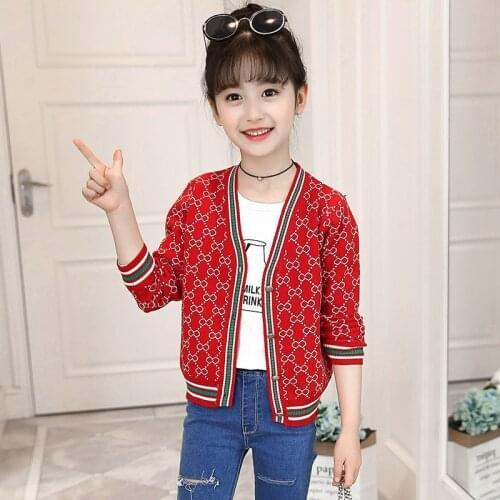 Girl Sweater Kids Baby Outwear Tops 2021 Solid Thicken Warm Winter Autumn Long Sleeve Knitting Cardigan Children Clothing