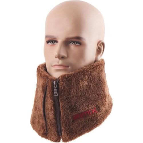 Warm winter scarf zipper design ultra-thick lamb wool skin-friendly and cold-resistant scarf outdoor fashion warmth accessories