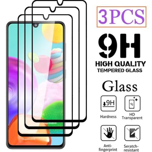 3Pcs Protective Glass on for Samsung Galaxy A41 A31 A21 A11 A01 A51 A71 5G a21s Tempered Screen Protector Glass for a 21s Film