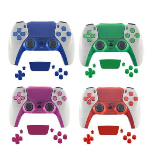 Replacement Repair Kits D-pad + Touchpad Share Option ABXY Bullet Buttons + Faceplate Shell Strip For PS5 Playstation 5 Gamepad