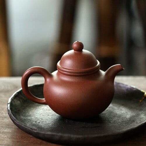 Hall of yixing teapot recommended kung fu tea set suit pure manual undressed ore 92 pure Duo bottom groove ball 185 ml