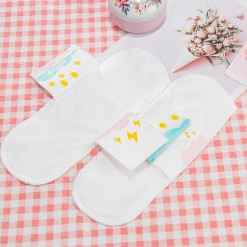 210mm Women Reusable Cotton Pads Waterproof Feminine Hygiene Panty Liner Bamboo Charcoal Washable Sanitary Napkin Adult Diapers