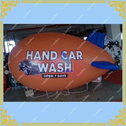 4m/13ft Long Orange Inflatable Airship / Blimp / Zeppelin with your LOGO for Different Events / Digital printing